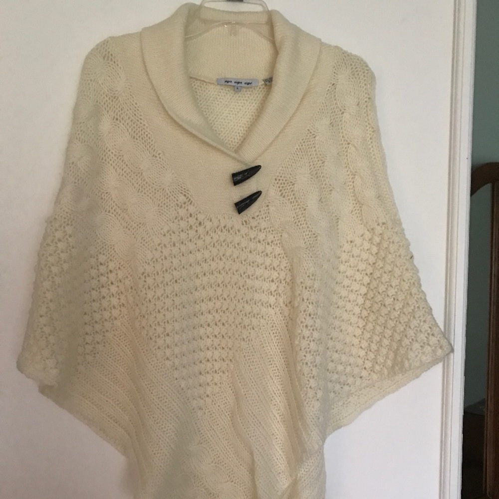 Cute white poncho